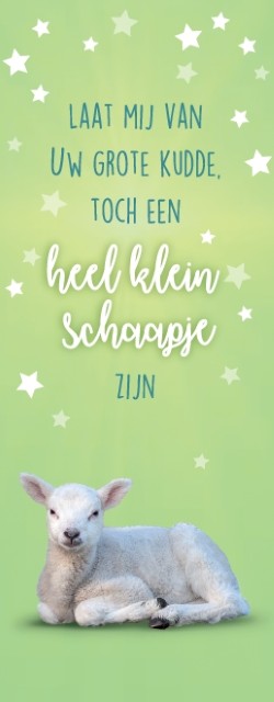 Laat mij van Uw grote kudde, toch een heel klein schaapje zijn - boekenlegger