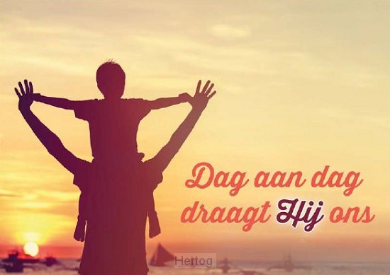 Dag aan dag draagt Hij ons - kaart