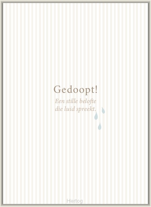 Gedoopt! - enkele kaart met envelop